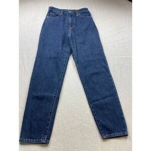 Levis High Waisted Mom Jeans Womens Size 26 Blue Dark Wash Denim Pockets Casual